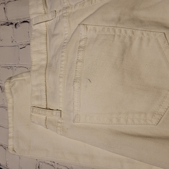 Blumarine Straight Leg Regular Embellished Rhinestone Jeans Off White Size 42 - Picture 5 of 14